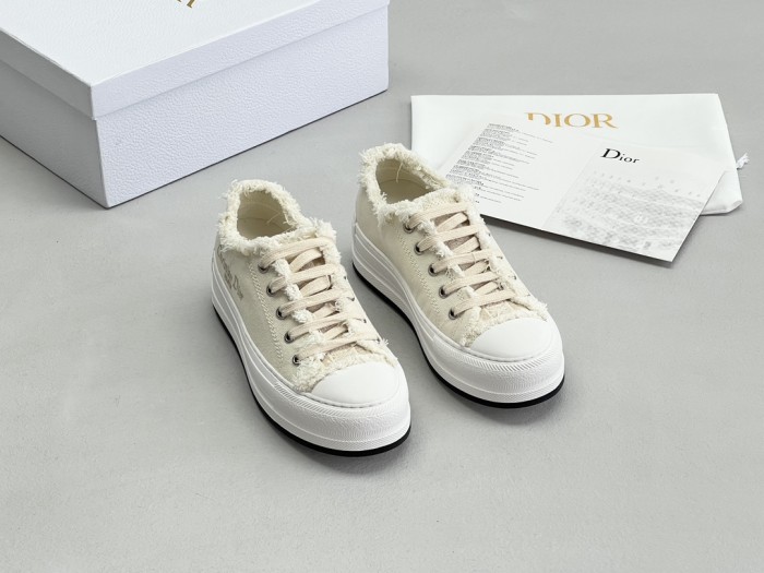 NIGO Dior Women's Spring and Autumn Canvas Tassel Doing Old Low-Top Lacing Shoes #nigo99975