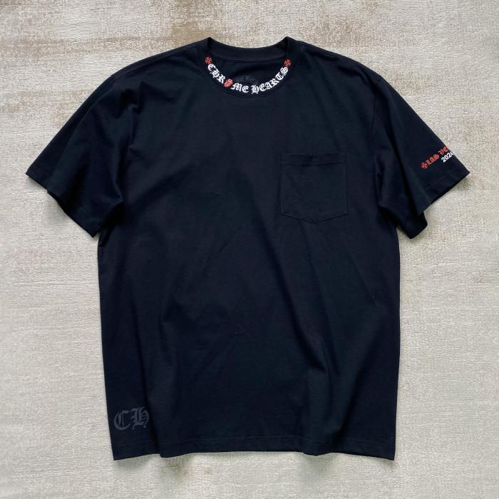NIGO Chrome Hearts Men's and Women's Summer Neckline Sanskrit Letter Round Neck Cotton Short Sleeve T-shirt #nigo99979