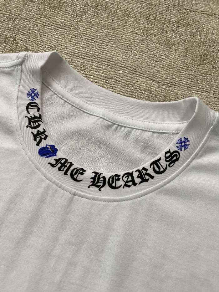 NIGO Chrome Hearts Men's and Women's Summer Neckline Sanskrit Letter Round Neck Cotton Short Sleeve T-shirt #nigo99979