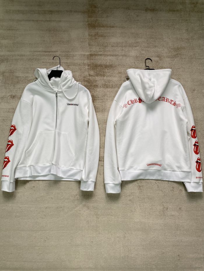 NIGO Chrome Hearts NIGO Chrome Hearts Men's Spring and Fall Logo Printed Zipper Long Sleeve Hooded Jacket #nigo99978