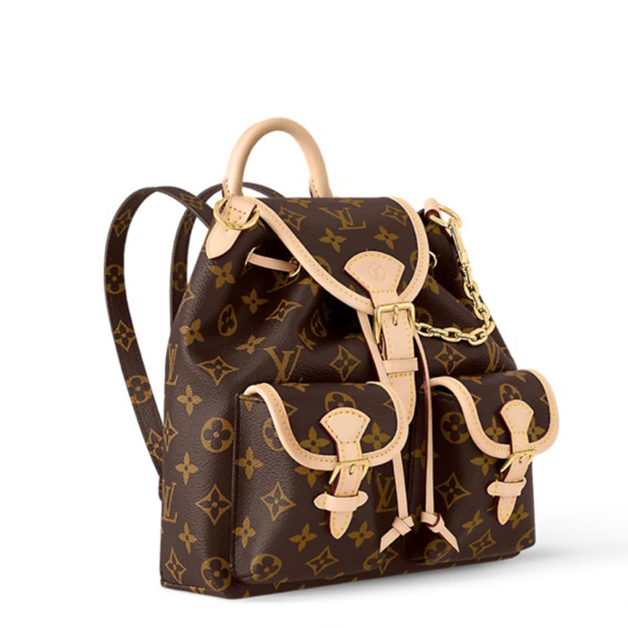 NIGO Louis Vuitton Logo Chain Backpack With Multiple Pockets Fashionable And Casual Leather Bag  Bags #nigo71292