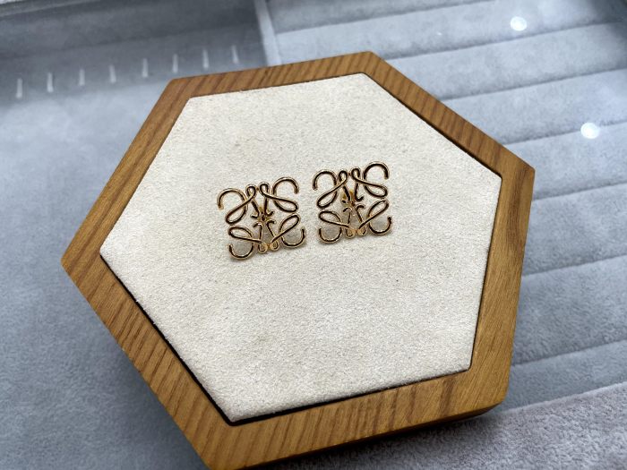 NIGO Loewe Women's Logo Pattern Hollowed Out Geometric Earrings Studs Jewelry #nigo99996