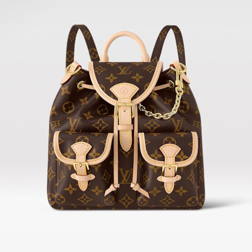 NIGO Louis Vuitton Logo Chain Backpack With Multiple Pockets Fashionable And Casual Leather Bag  Bags #nigo71292