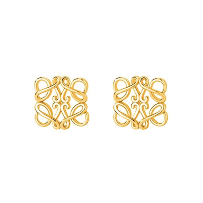 NIGO Loewe Women's Logo Pattern Hollowed Out Geometric Earrings Studs Jewelry #nigo99996