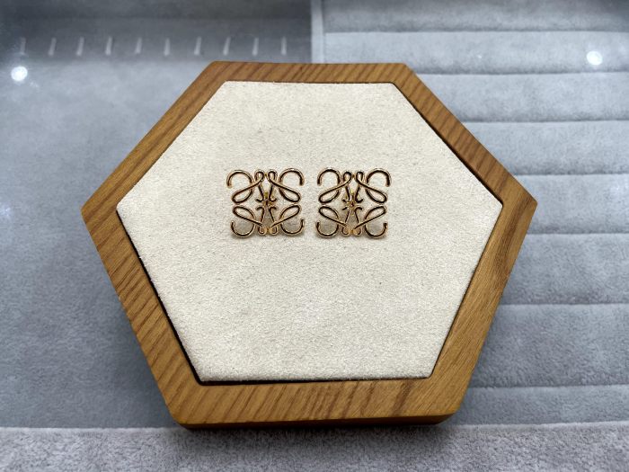 NIGO Loewe Women's Logo Pattern Hollowed Out Geometric Earrings Studs Jewelry #nigo99996