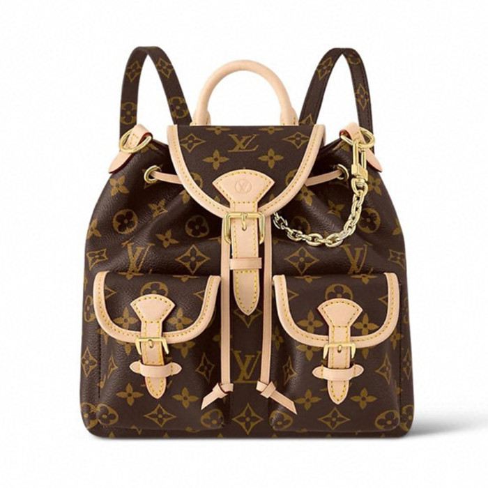 NIGO Louis Vuitton Logo Chain Backpack With Multiple Pockets Fashionable And Casual Leather Bag  Bags #nigo71292