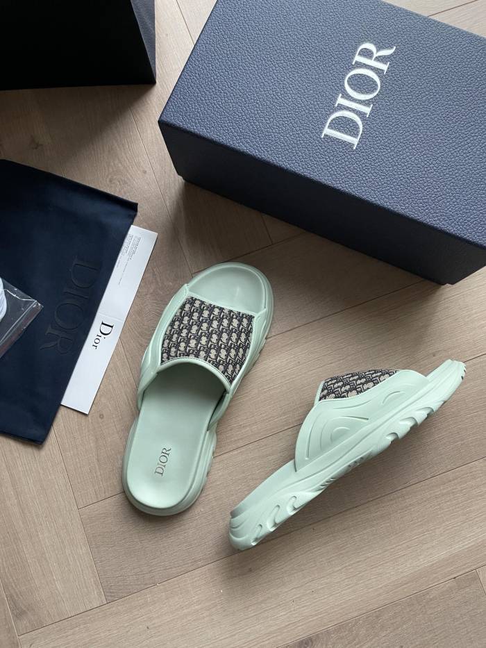 NIGO Dior H-Town Men's Summer Embroidered Jacquard Letter One Flower Slipper Sandals Shoes #nigo72123
