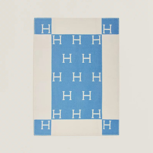 NIGO Hermes Baby Blanket Color Blocking Logo Cozy Fashion Wool Blanket #nigo71315
