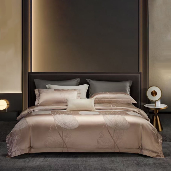 NIGO Hermes Tencel Floral Jacquard Embroidery Bedding Quilt Cover Sheet Pillowcase Three-piece Set #nigo71316