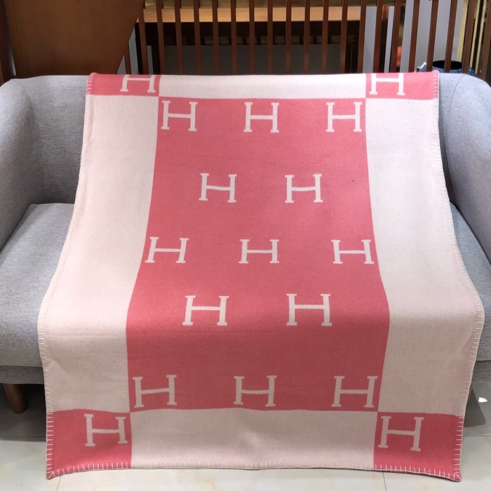 NIGO Hermes Baby Blanket Color Blocking Logo Cozy Fashion Wool Blanket #nigo71315