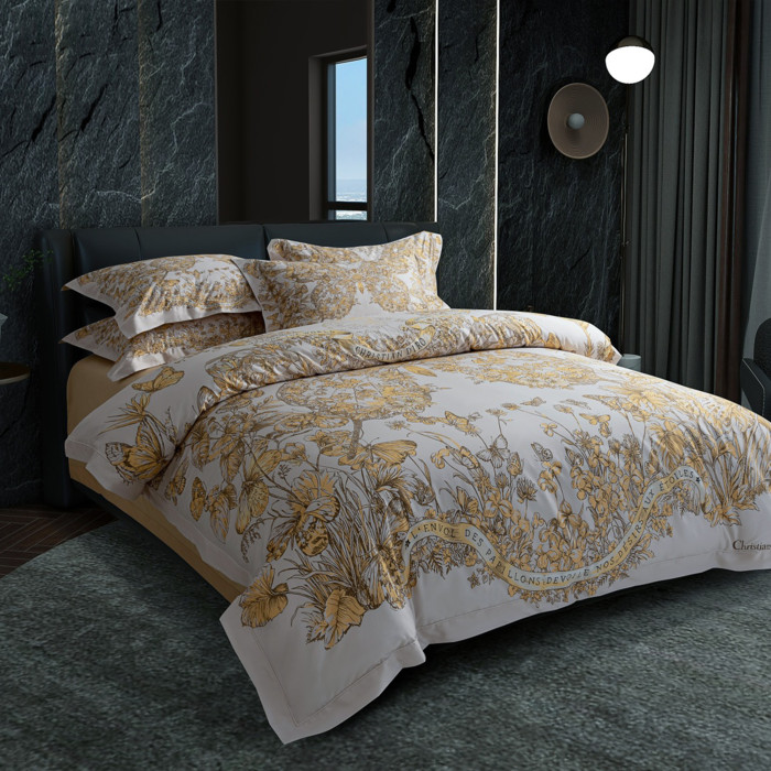 NIGO Dior Cotton Floral Print Bedding Four-Piece Set, Bed Sheet, Quilt Cover, Pillowcase #nigo71317
