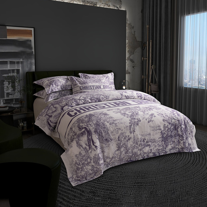 NIGO Dior Cotton Floral Print Bedding Four-Piece Set, Bed Sheet, Quilt Cover, Pillowcase #nigo71317
