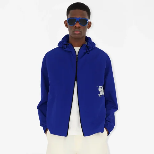 NIGO Burberry Men's Spring and Autumn Solid Color Logo Printed Hooded Zipper Long Sleeve Jacket #nigo72149