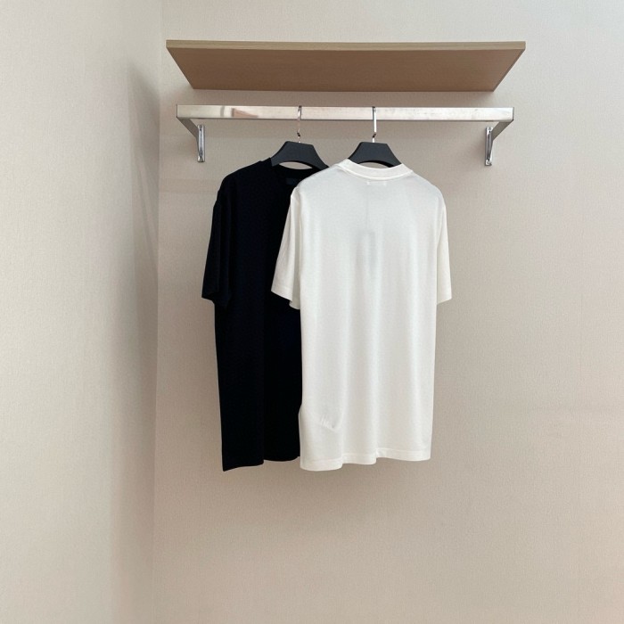 NIGO Prada Men's And Women's Summer Solid Color Zipper Pocket Round Neck Cotton Short Sleeve T-shirt #nigo72155
