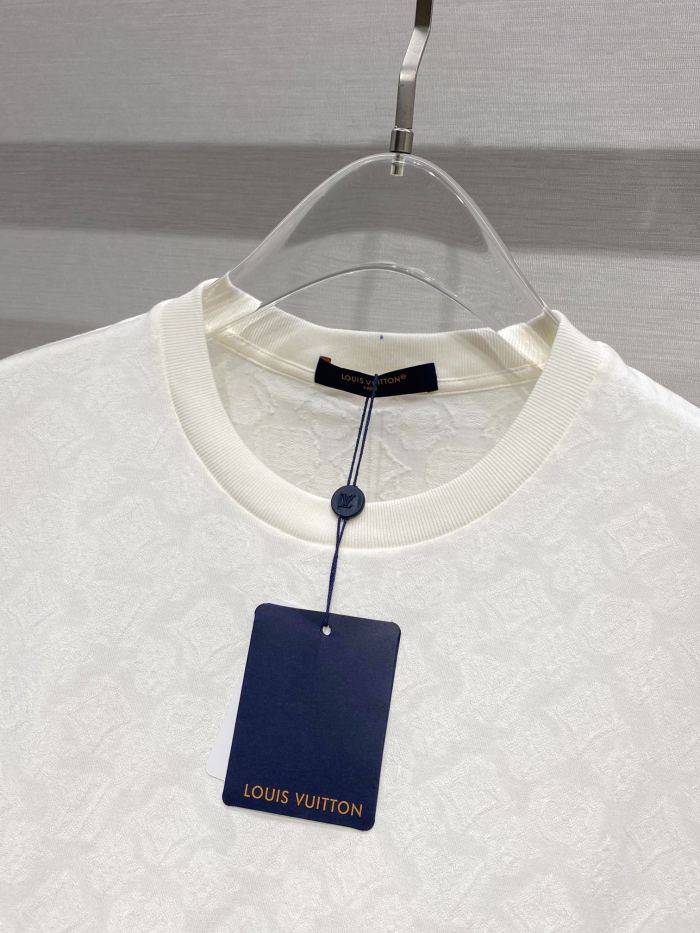 NIGO Louis Vuitton Men's Summer MONOGRAM Cut Floral Solid Color Cotton Round Neck Straight Fit Short Sleeve T-Shirt #nigo72182