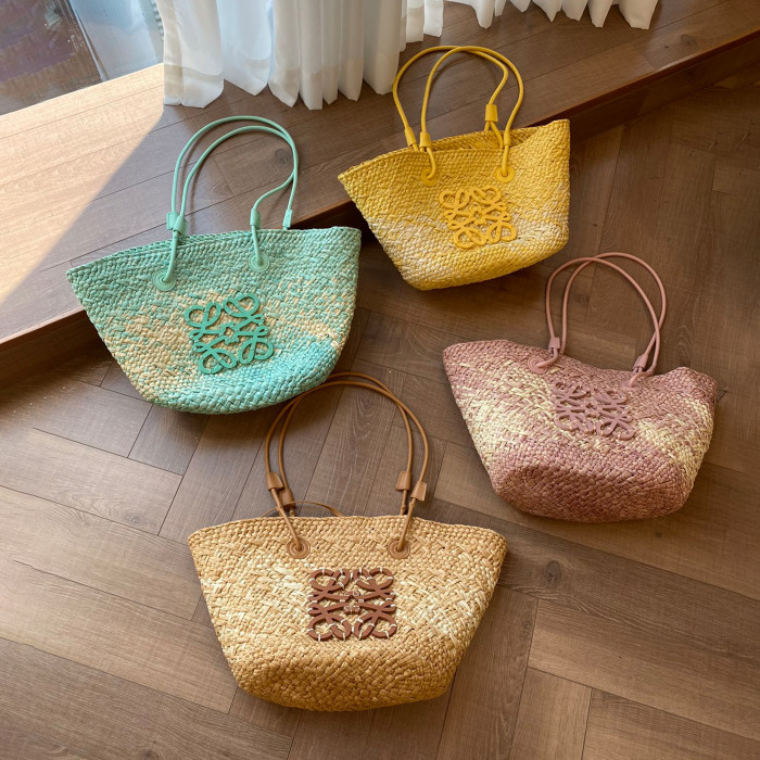 NIGO Loewe Summer Weaving Large Capacity Handbag Cowhide Strap Casual Fashion Shoulder Bags  #nigo72176