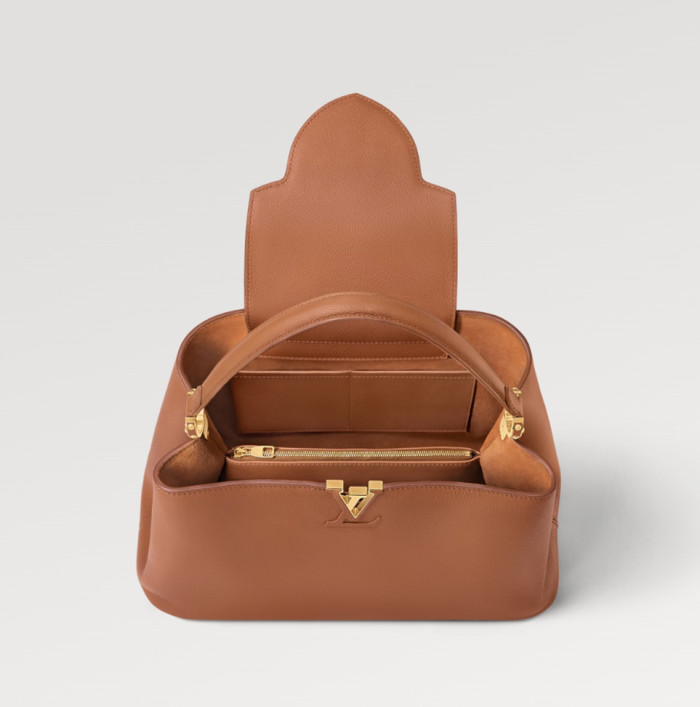 NIGO Louis Vuitton Women's CAPUCINES SOUPLE Large Handbag Casual Solid Color Leather Shoulder Crossbody Bag #nigo72185