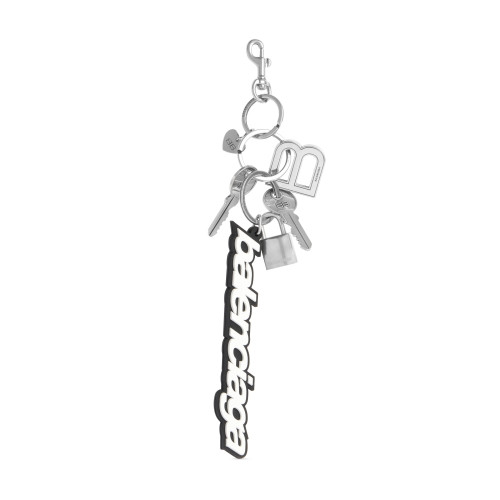 NIGO Balenciaga Men's silver (color) Letter Logo Bag Charm Keychain #nigo72176