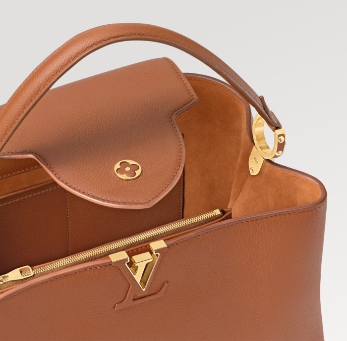 NIGO Louis Vuitton Women's CAPUCINES SOUPLE Large Handbag Casual Solid Color Leather Shoulder Crossbody Bag #nigo72185