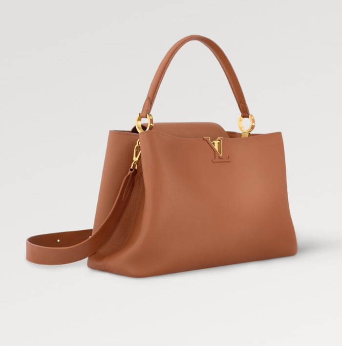 NIGO Louis Vuitton Women's CAPUCINES SOUPLE Large Handbag Casual Solid Color Leather Shoulder Crossbody Bag #nigo72185