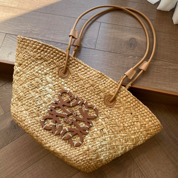NIGO Loewe Summer Weaving Large Capacity Handbag Cowhide Strap Casual Fashion Shoulder Bags  #nigo72176