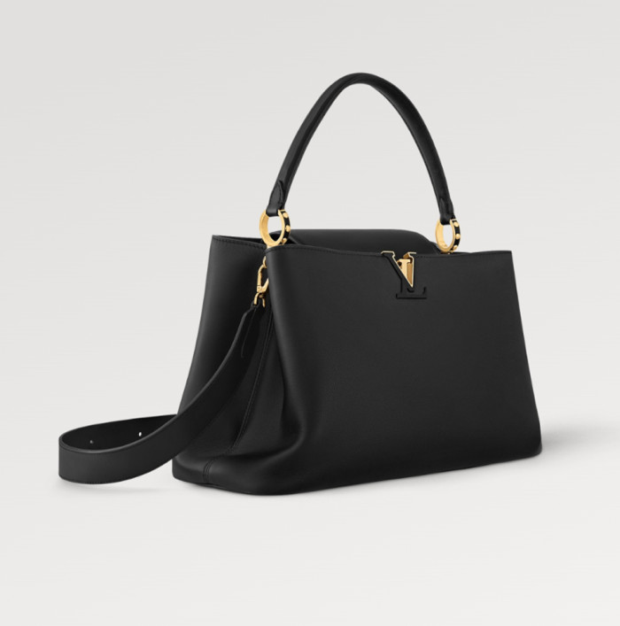 NIGO Louis Vuitton Women's CAPUCINES SOUPLE Large Handbag Casual Solid Color Leather Shoulder Crossbody Bag #nigo72185