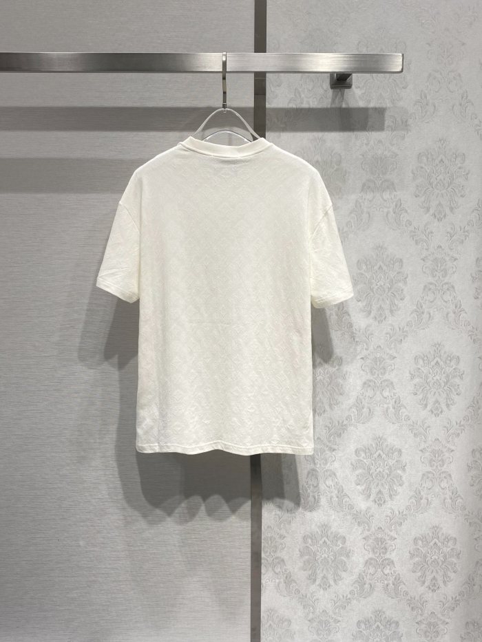 NIGO Louis Vuitton Men's Summer MONOGRAM Cut Floral Solid Color Cotton Round Neck Straight Fit Short Sleeve T-Shirt #nigo72182