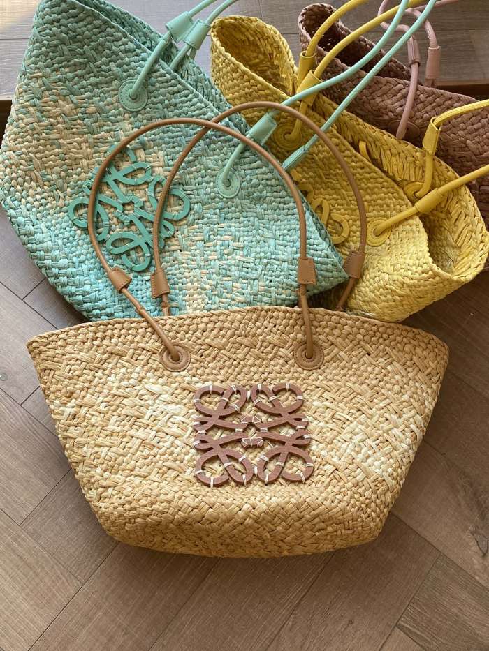 NIGO Loewe Summer Weaving Large Capacity Handbag Cowhide Strap Casual Fashion Shoulder Bags  #nigo72176