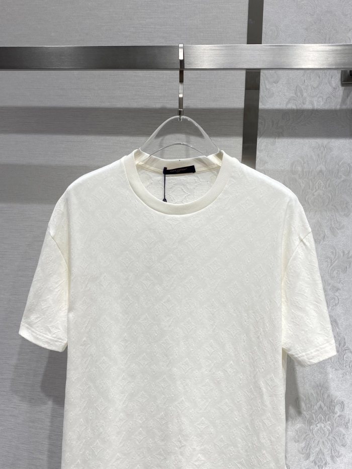 NIGO Louis Vuitton Men's Summer MONOGRAM Cut Floral Solid Color Cotton Round Neck Straight Fit Short Sleeve T-Shirt #nigo72182