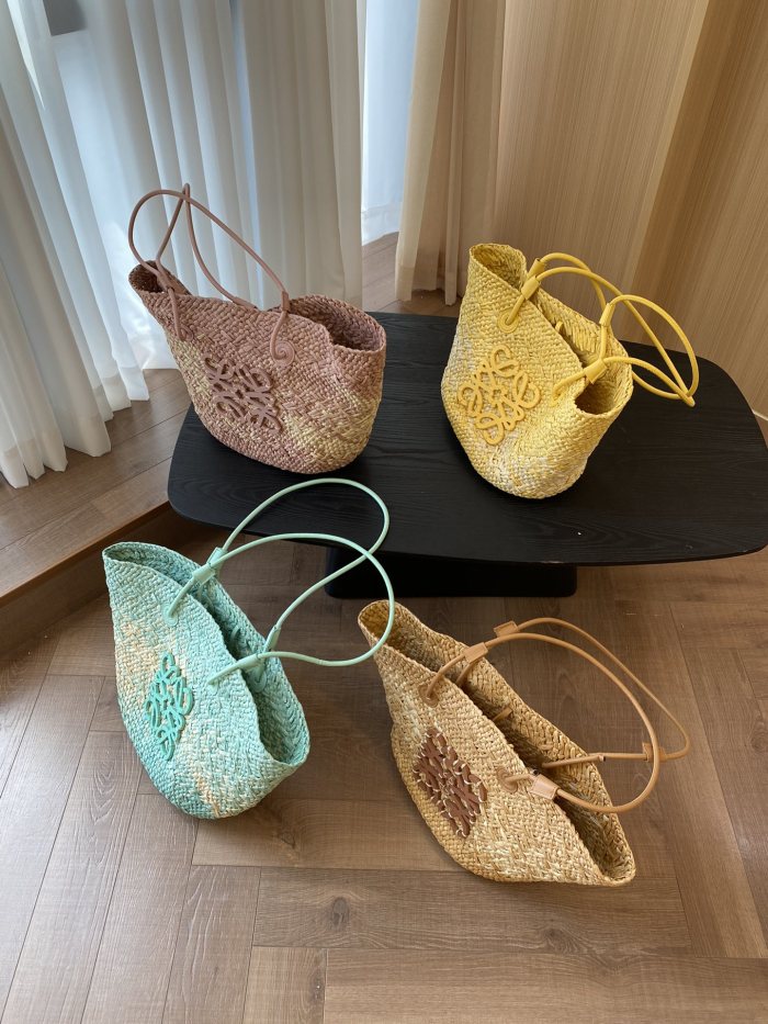NIGO Loewe Summer Weaving Large Capacity Handbag Cowhide Strap Casual Fashion Shoulder Bags  #nigo72176
