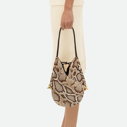 NIGO Bottega Veneta Women's Fashion Trend Solstice Snakeskin Lambskin Shoulder Bag Casual Colorblocking Tote Bags 786405V41F18380 Ngvp #nigo8667