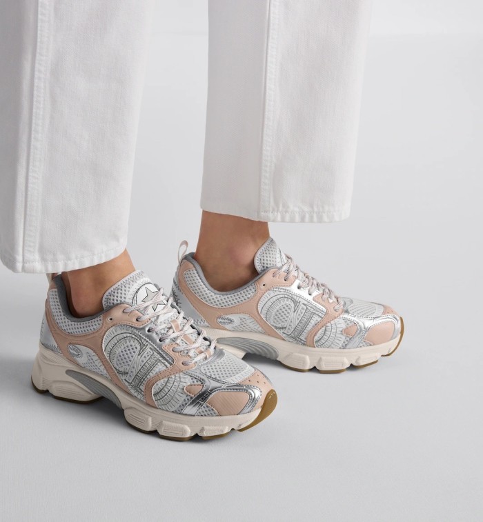 NIGO Dior Chrono Women's Colorblock Round Toe Mesh Fabric Lace-Up Sneakers Shoes #nigo72239