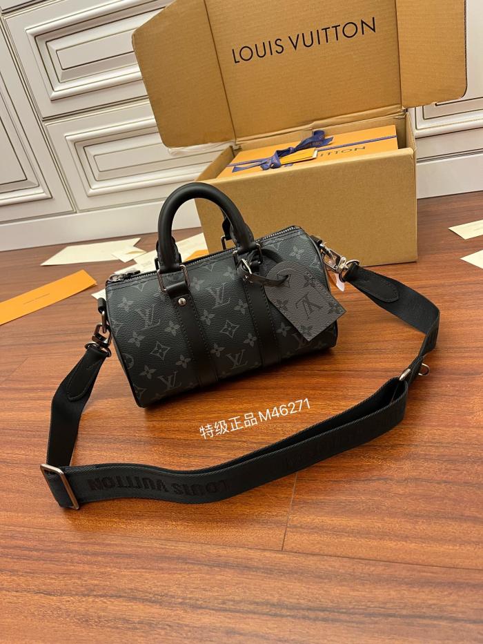 NIGO Louis Vuitton Men's  Keepall Bandoulière 25 Classic Old Flower Adjustable Removable Strap Leather Shoulder Crossbody Handbag Bag Bags #nigo72243