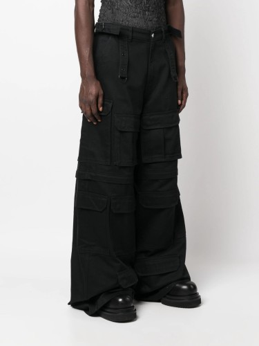 NIGO Vetements Men's Women's Four Seasons Solid Color Thickened Multi-Pocket Work Pants Loose Wide Leg Casual Denim Pants Ngvp #nigo8669
