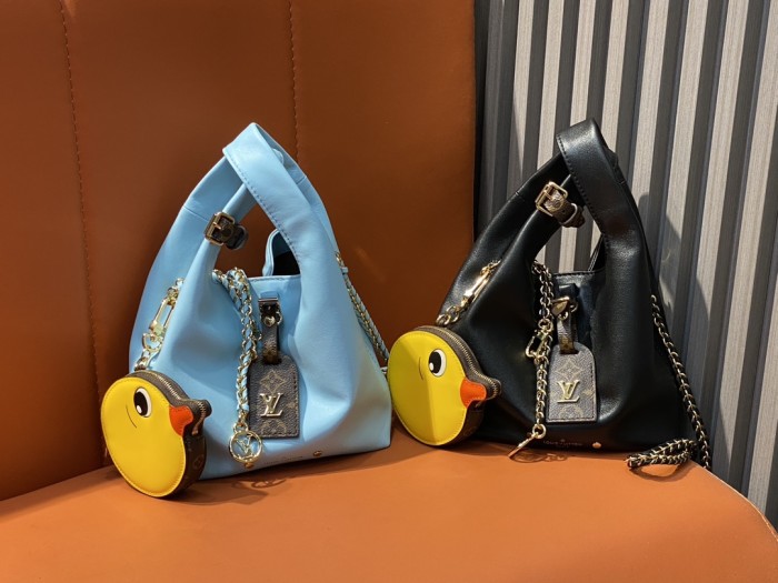 NIGO Louis Vuitton x Sun Yitian Atlantis BB H27 Women Duckling Pendant Solid Color Napa Lambskin Shoulder Handbag Bag Bags #nigo72252