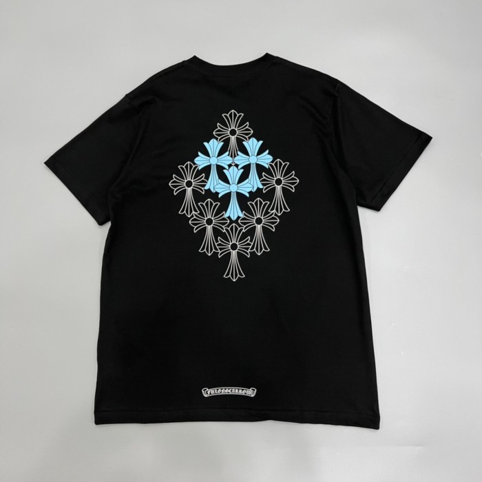 NIGO Chrome Hearts Men's and Women's Summer Neckline Sanskrit Letter Round Neck Cotton Short Sleeve T-shirt #nigo72261