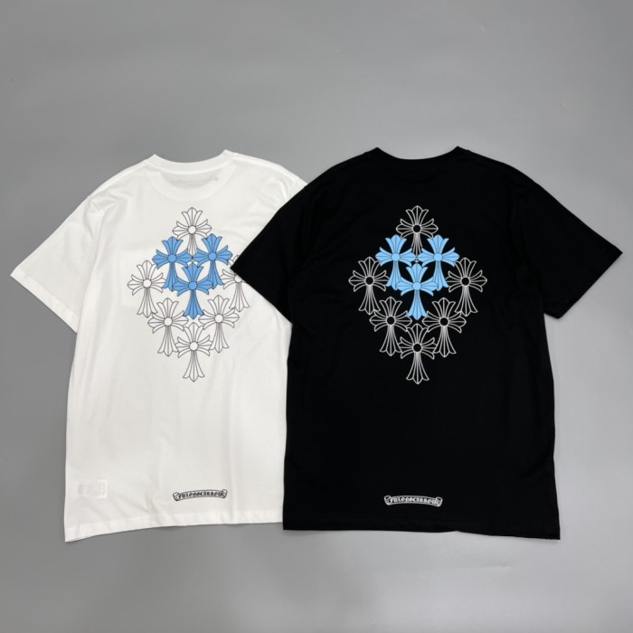 NIGO Chrome Hearts Men's and Women's Summer Neckline Sanskrit Letter Round Neck Cotton Short Sleeve T-shirt #nigo72261