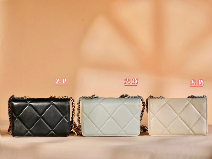 NIGO Chanel 19BagWOC Women's Lambskin Mini Mouth Cover Bag Chain Shoulder Bags #nigo72254