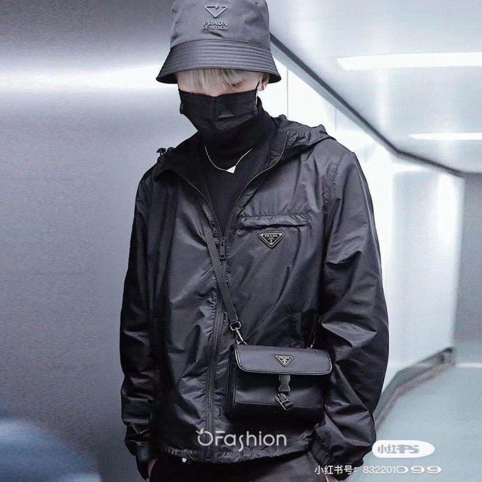 NIGO Prada Men's Women's Spring and Summer Fashion Solid Color Zipper Long Sleeve Hooded Jacket #nigo72281