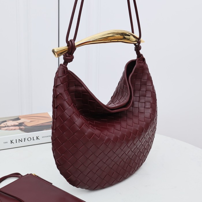 NIGO Bottega Veneta  Women's Sardine Handbag Woven Large Leather Crossbody Shoulder Bag Metal Decorative Tote Bags #nigo71341