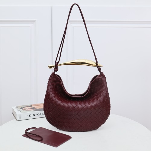 NIGO Bottega Veneta  Women's Sardine Handbag Woven Large Leather Crossbody Shoulder Bag Metal Decorative Tote Bags #nigo71341