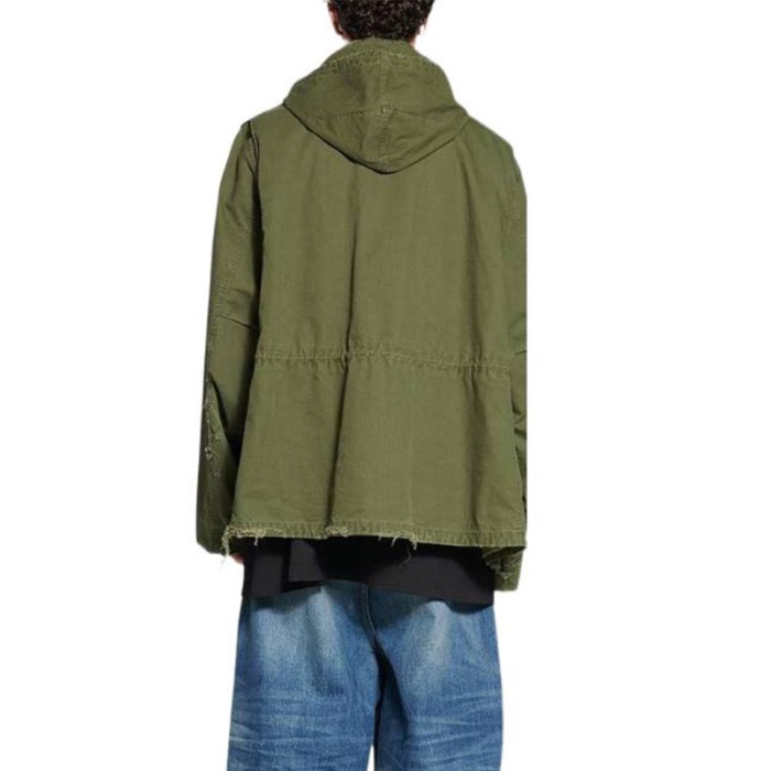 NIGO Balenciaga Men's Spring And Autumn Multi-Pocket Zipper Cotton Solid Color Loose Hooded Coat Jacket Ngvp #nigo8687