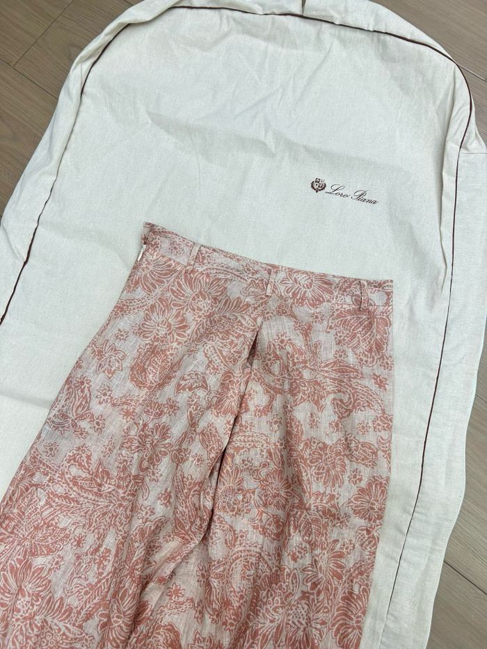 NIGO Loro Piana Women's Spring/Summer Helmer Floral Print Loose Casual Solid Color Linen Lantern Pants Ngvp #nigo8741
