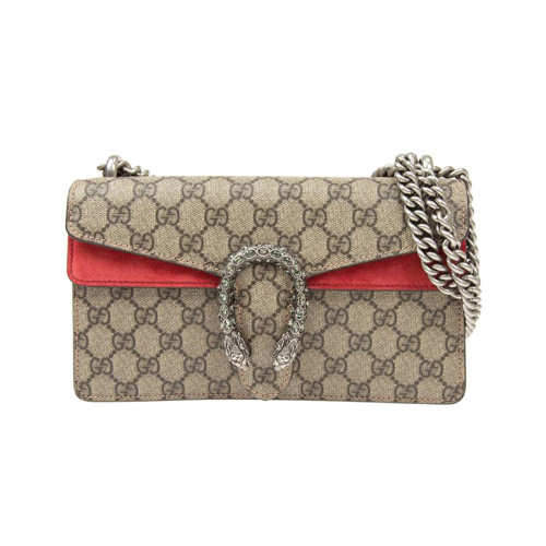 NIGO Gucci Women's Tiger Drill Buckle Double G Old Flower Full Print Canvas Patchwork Leather Flap Shoulder Crossbody Bag Bags #nigo72312