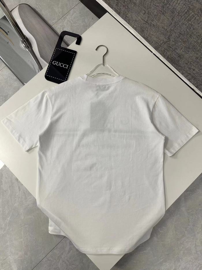 NIGO Gucci Men's Summer Letter Logo Print White Round Neck Short Sleeve T-Shirt #nigo72297