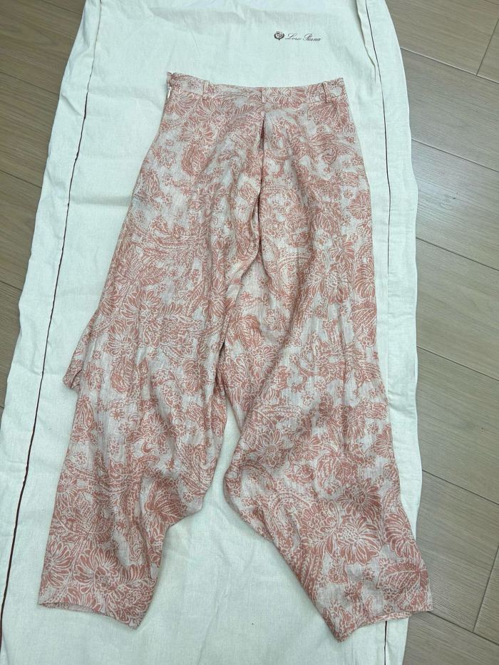 NIGO Loro Piana Women's Spring/Summer Helmer Floral Print Loose Casual Solid Color Linen Lantern Pants Ngvp #nigo8741