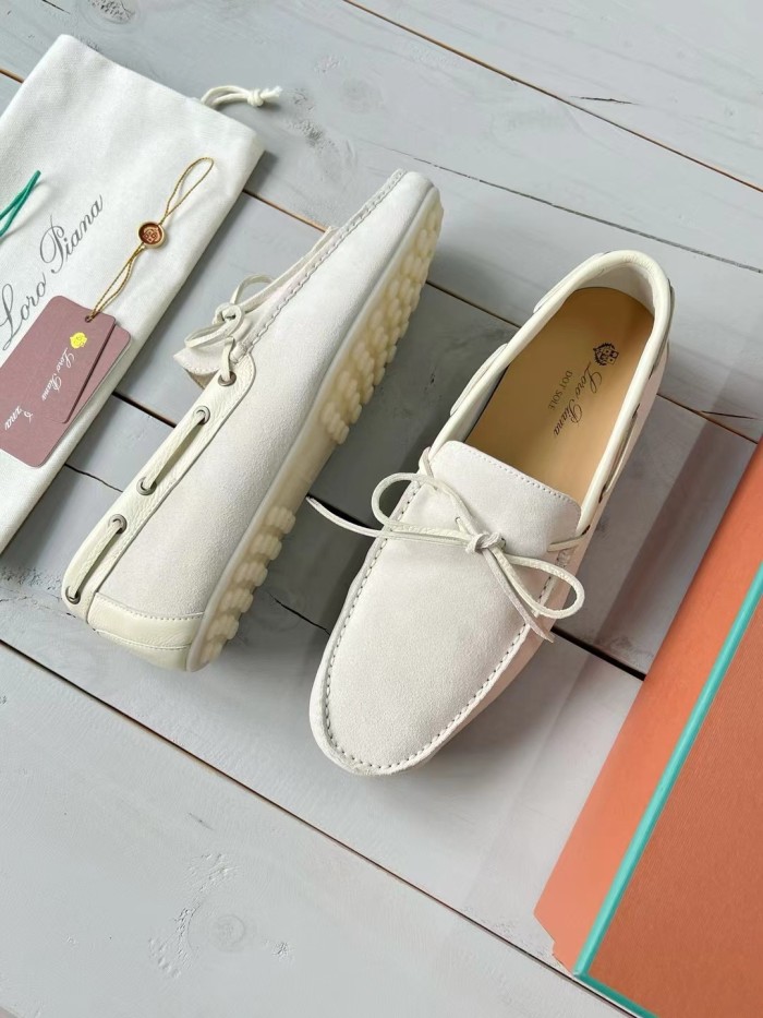 NIGO Loro Piana Men's Solid Color Suede Leather Pendant Flat Loafers Shoes #nigo72345