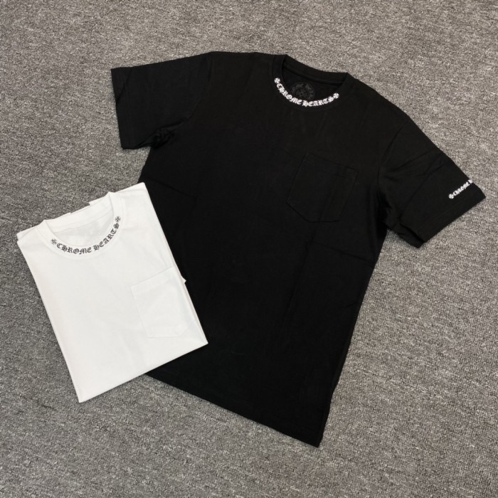 NIGO Chrome Hearts Men's and Women's Summer Neckline Sanskrit Letter Round Neck Cotton Short Sleeve T-shirt #nigo72329
