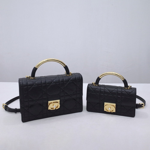 NIGO Dior Ange Women's Adjustable Shoulder Strap CD Chain Flap Closure Cowhide Leather Single Shoulder Crossbody Handbag Bag Bags #nigo72343