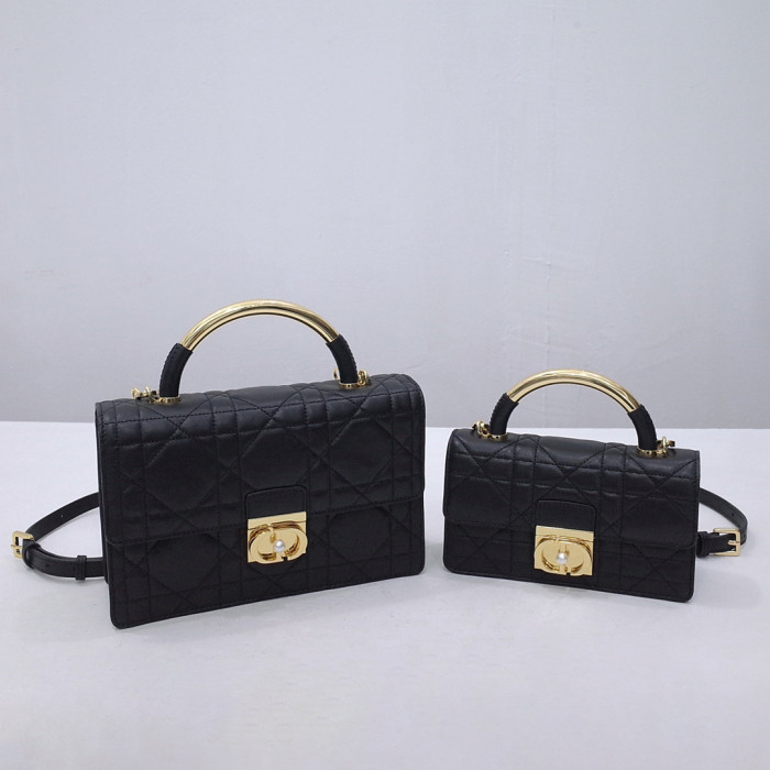 NIGO Dior Ange Women's Adjustable Shoulder Strap CD Chain Flap Closure Cowhide Leather Single Shoulder Crossbody Handbag Bag Bags #nigo72343